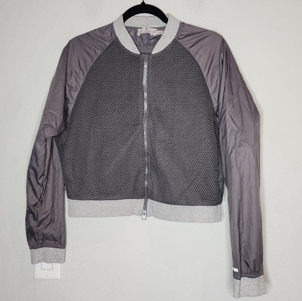 Adidas Stella McCartney Barricade Jacket Dark Gray‎ Mesh Nylon Size Medium